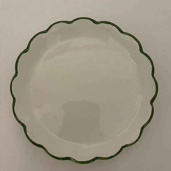 Vintage RCCL Portugal Hand Painted Floral Ceramic Green On White Flower Pot - Picture 6 of 13